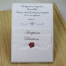 White Invitation Card Rectangle Hard Cover Invitation With Envelope Beautiful Invitation 